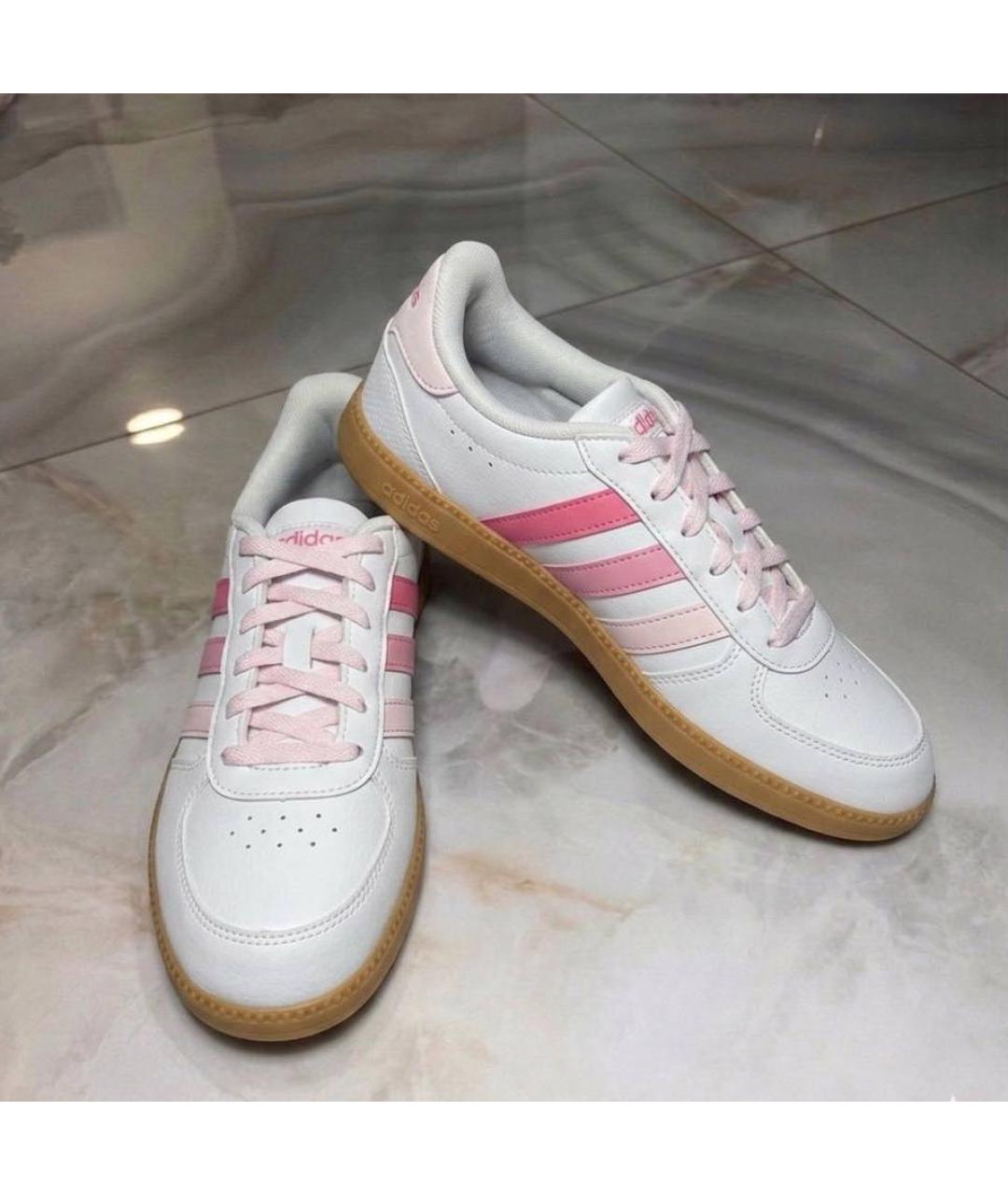 ADIDAS Белые кожаные кроссовки, фото 2