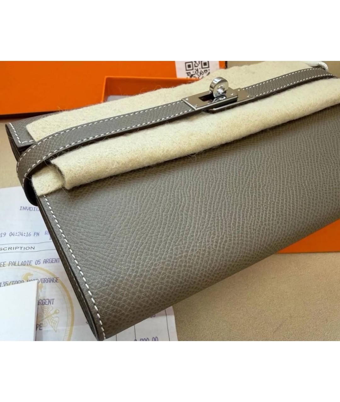 HERMES Коричневая замшевая сумка через плечо, фото 4