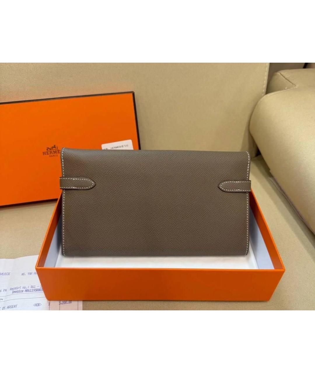 HERMES Коричневая замшевая сумка через плечо, фото 2