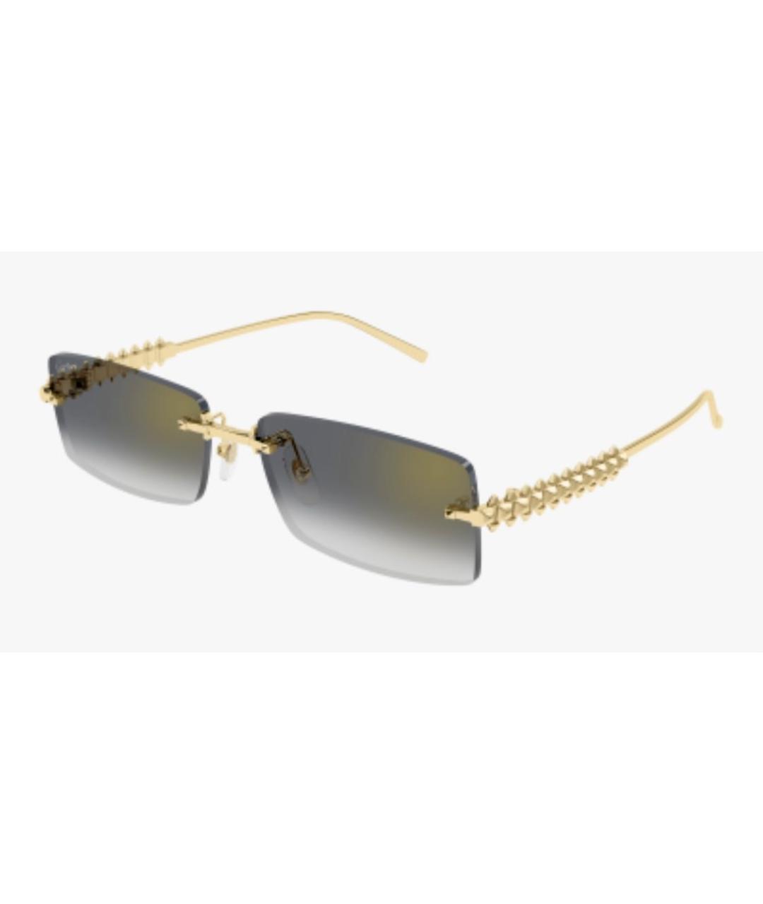CARTIER Золотые металлические солнцезащитные очки, фото 2