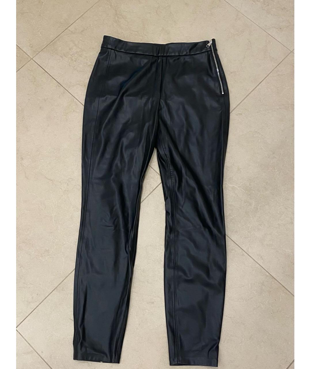 HUGO BOSS Черные полиэстеровые прямые брюки, фото 5