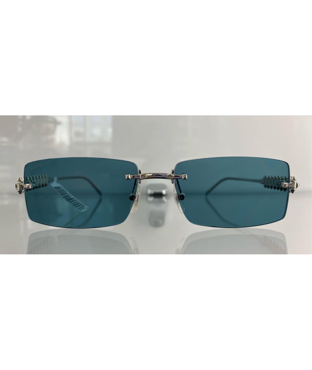 CARTIER Серебряные металлические солнцезащитные очки, фото 3
