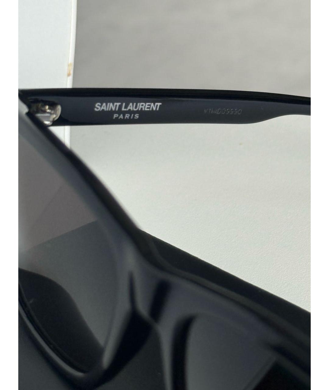 SAINT LAURENT Черные пластиковые солнцезащитные очки, фото 4