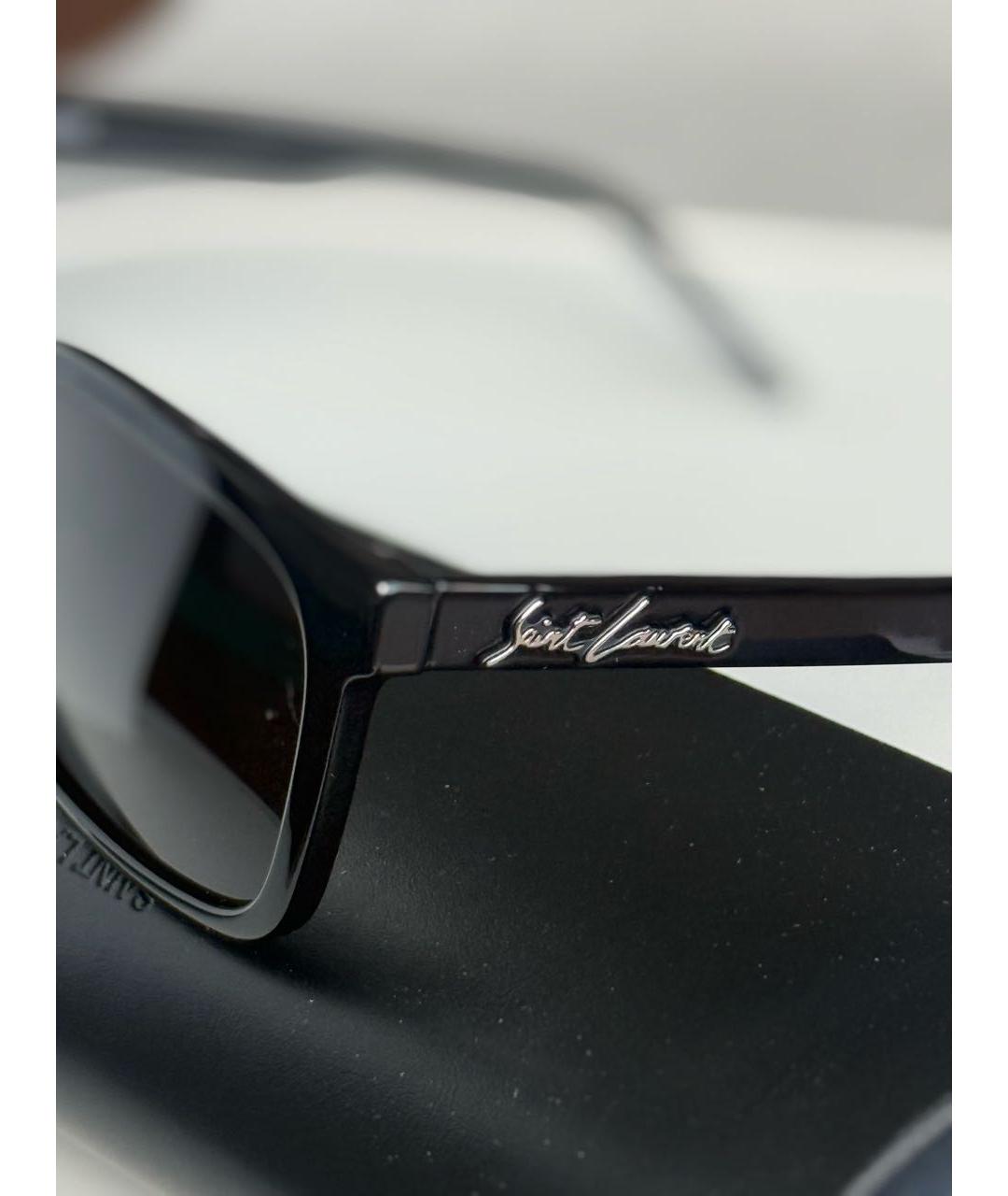 SAINT LAURENT Черные пластиковые солнцезащитные очки, фото 2