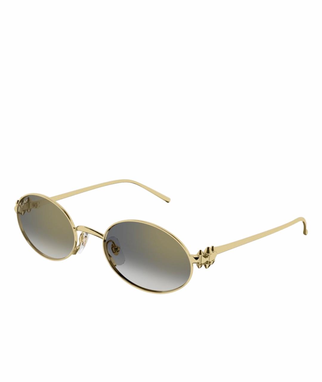 CARTIER Золотые металлические солнцезащитные очки, фото 1