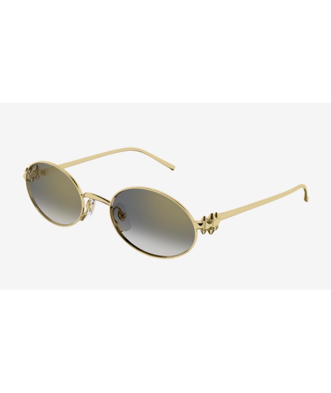 CARTIER Золотые металлические солнцезащитные очки, фото 4