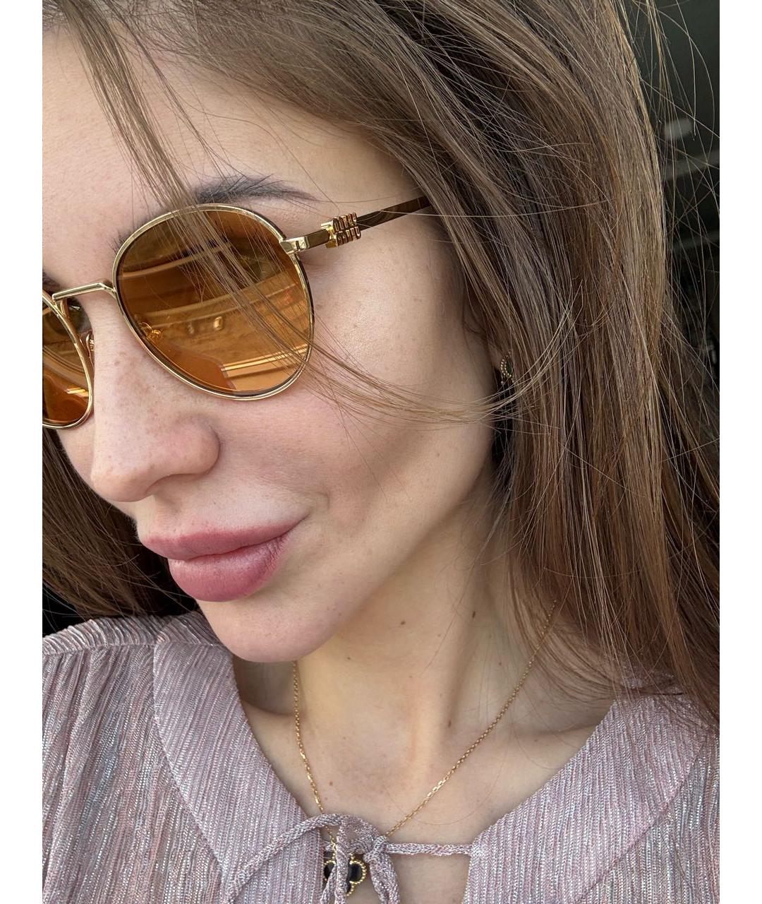 MIU MIU Металлические солнцезащитные очки, фото 8