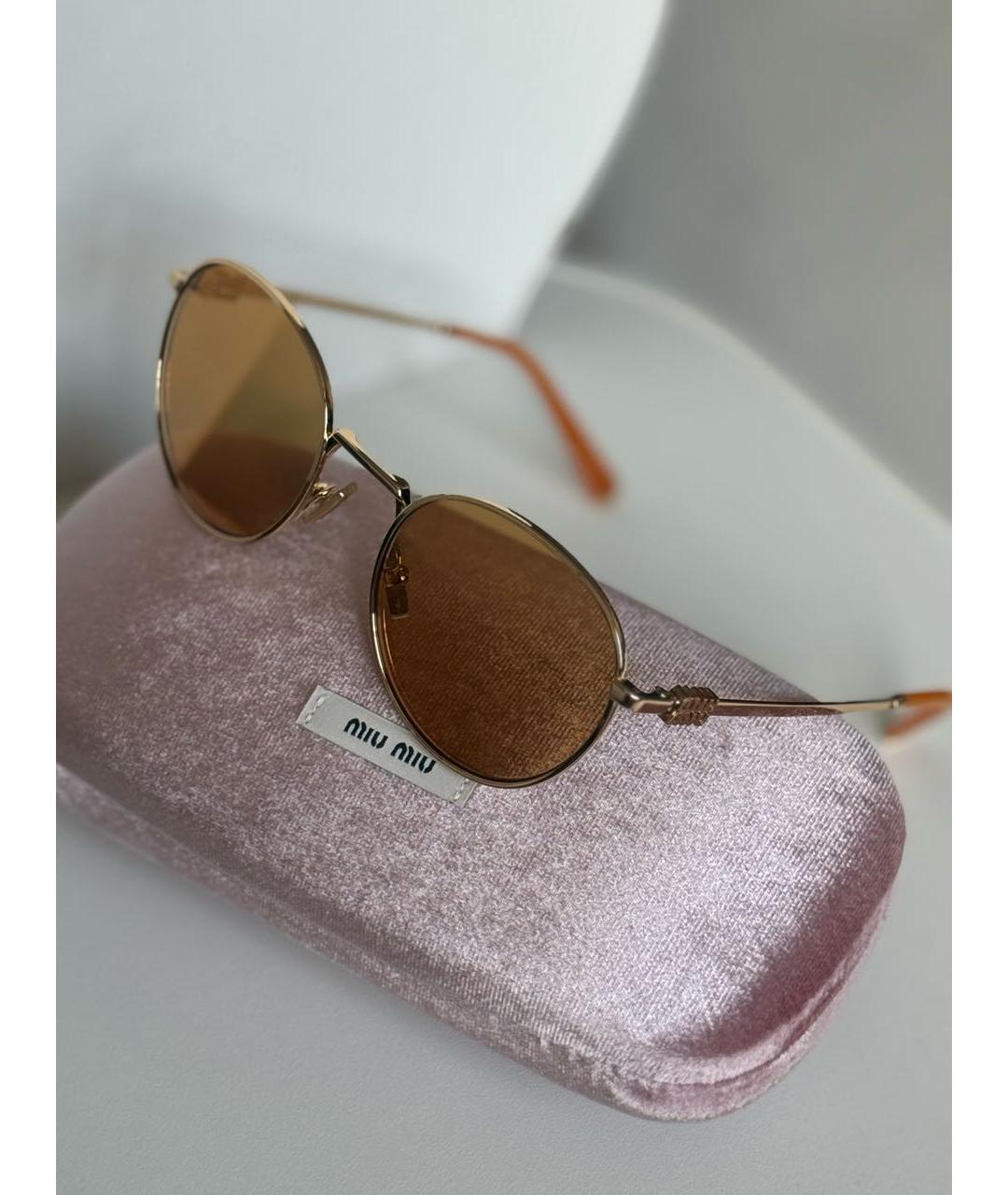 MIU MIU Металлические солнцезащитные очки, фото 9