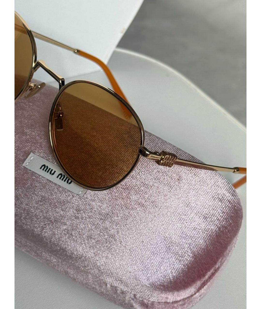 MIU MIU Металлические солнцезащитные очки, фото 3