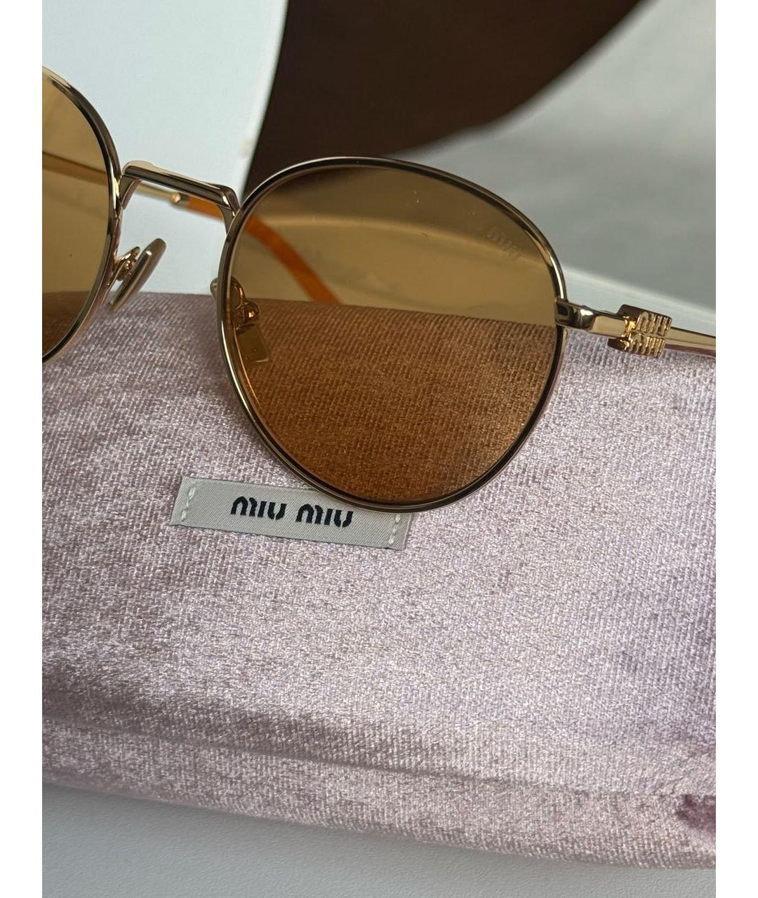 MIU MIU Металлические солнцезащитные очки, фото 2