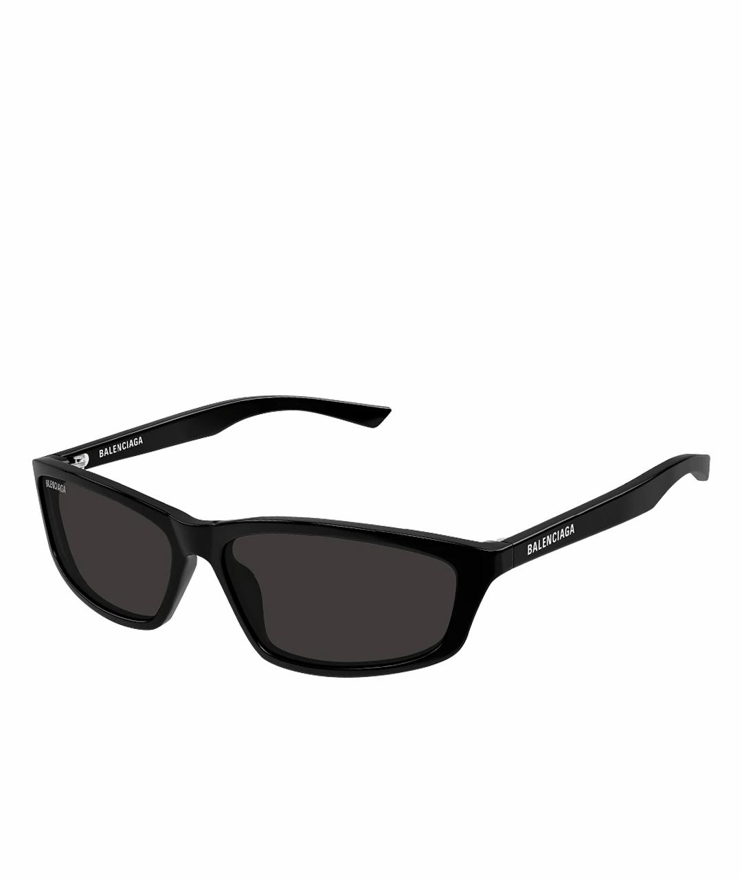 BALENCIAGA Черные пластиковые солнцезащитные очки, фото 1