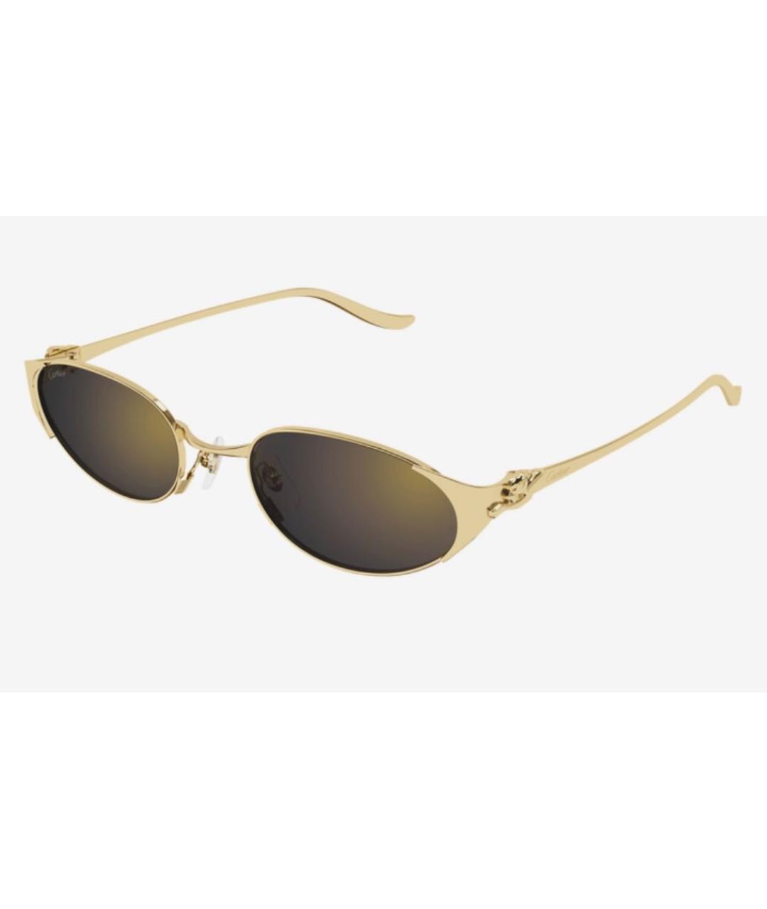 CARTIER Золотые металлические солнцезащитные очки, фото 4