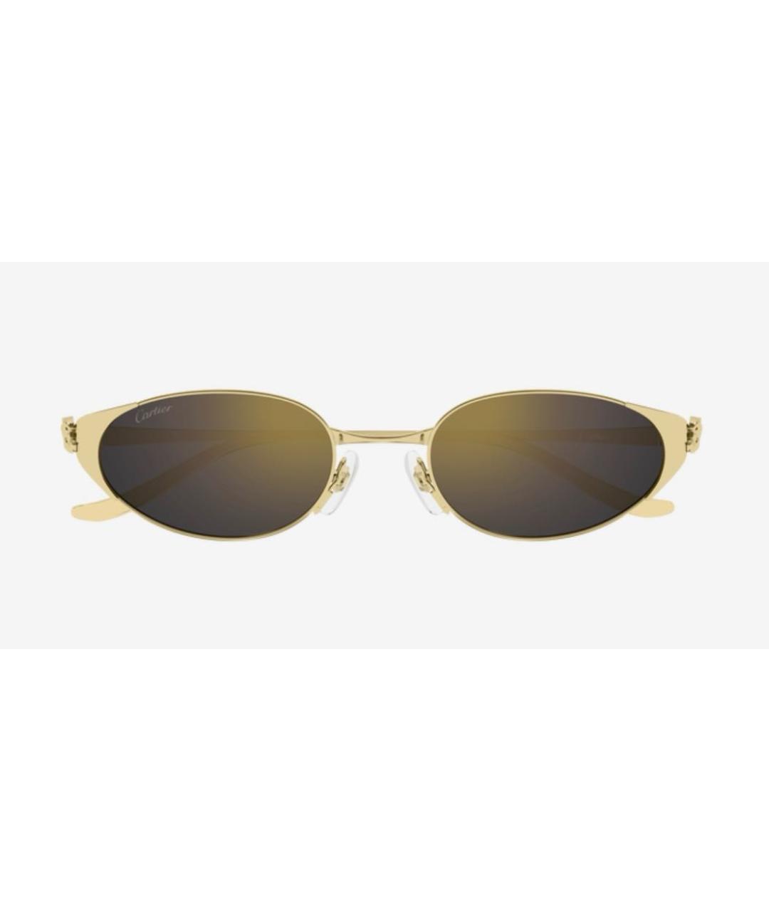 CARTIER Золотые металлические солнцезащитные очки, фото 2