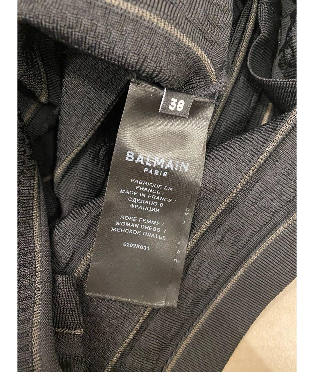BALMAIN Черное коктейльное платье, фото 4