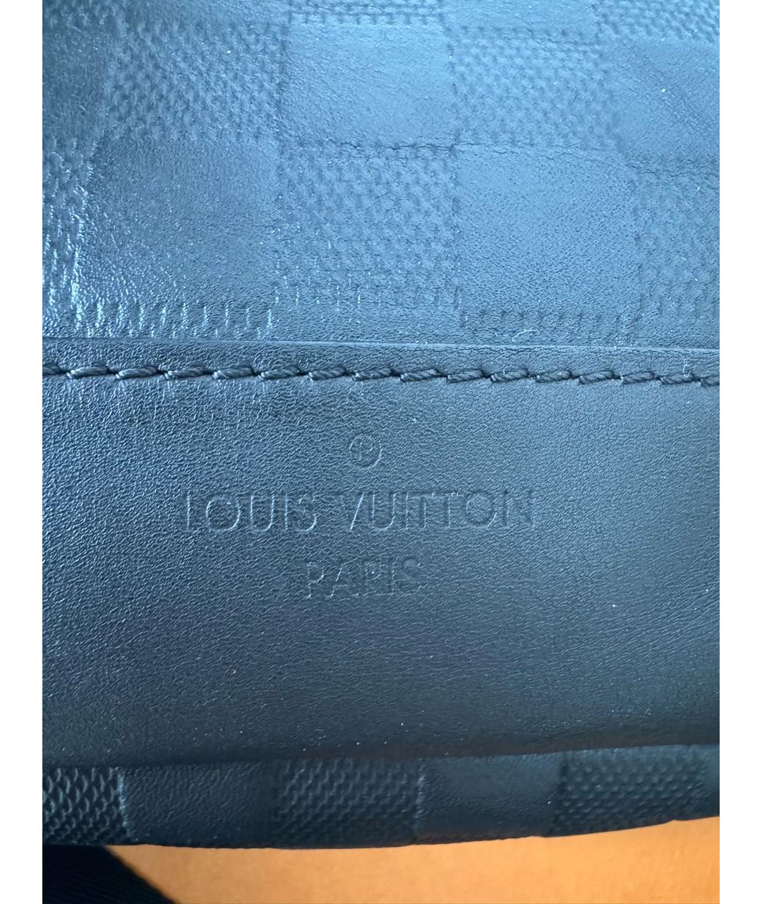 LOUIS VUITTON Черная кожаная сумка на плечо, фото 5