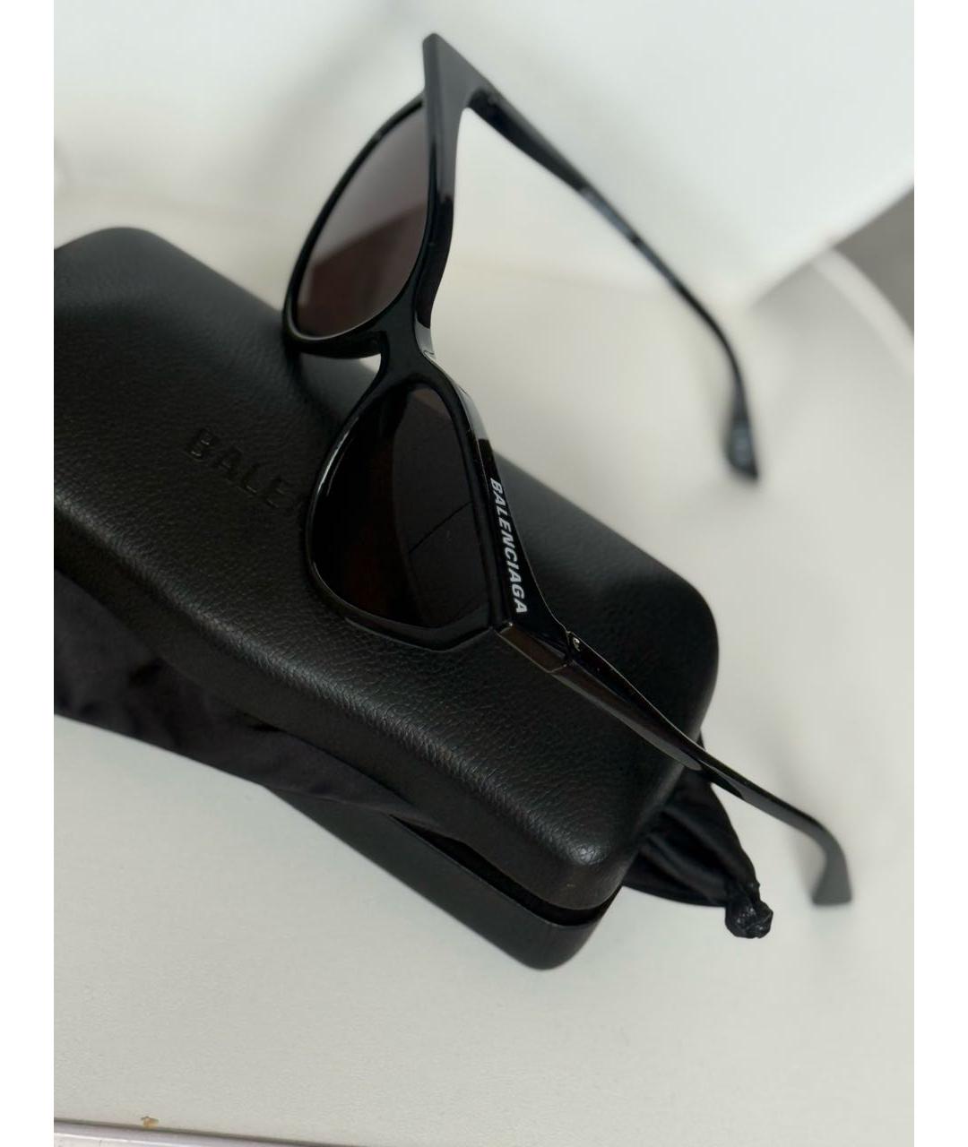 BALENCIAGA Черные пластиковые солнцезащитные очки, фото 4