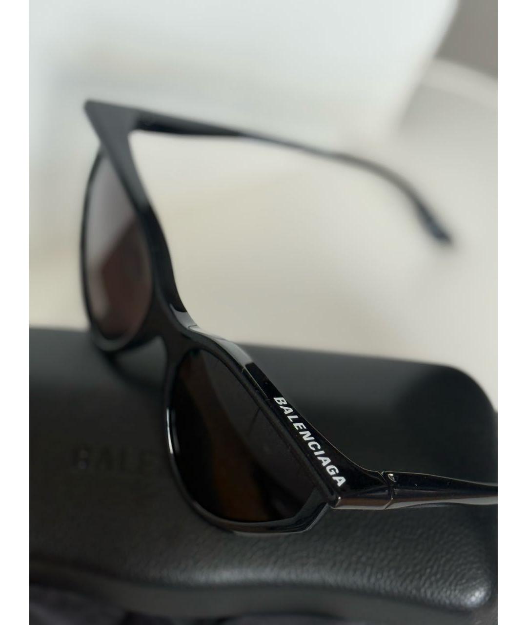 BALENCIAGA Черные пластиковые солнцезащитные очки, фото 3