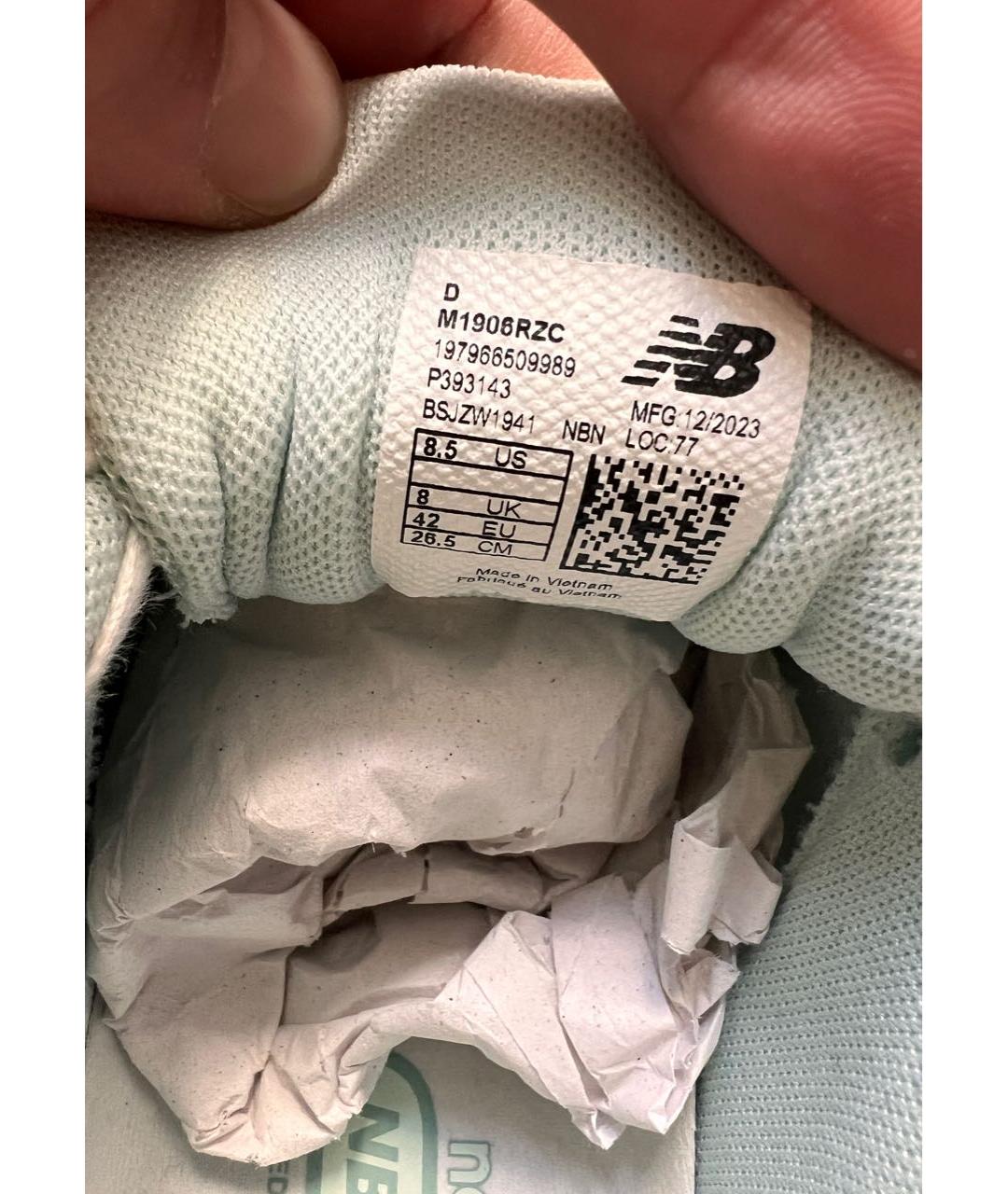 NEW BALANCE Бирюзовые низкие кроссовки / кеды, фото 6