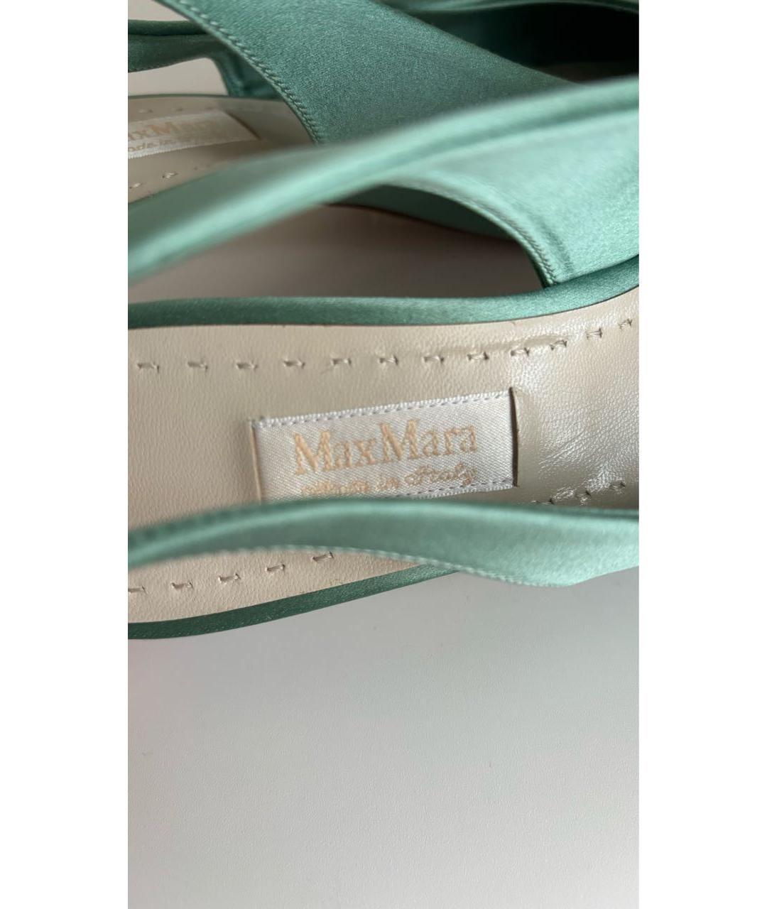 MAX MARA Бирюзовые текстильные туфли, фото 5