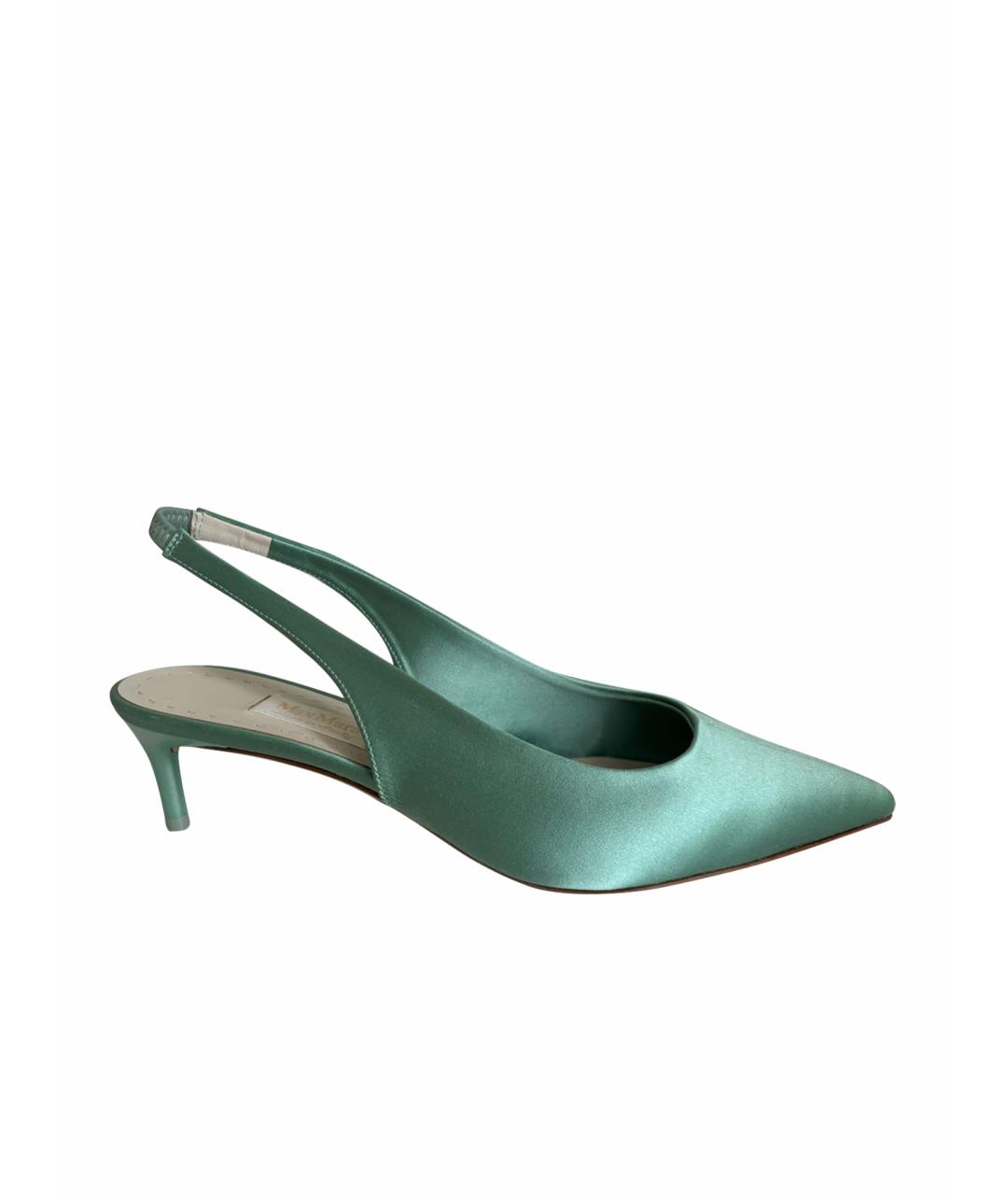 MAX MARA Бирюзовые текстильные туфли, фото 1