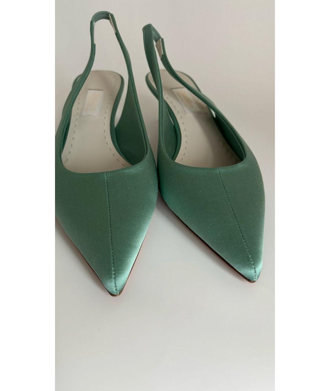 MAX MARA Бирюзовые текстильные туфли, фото 7
