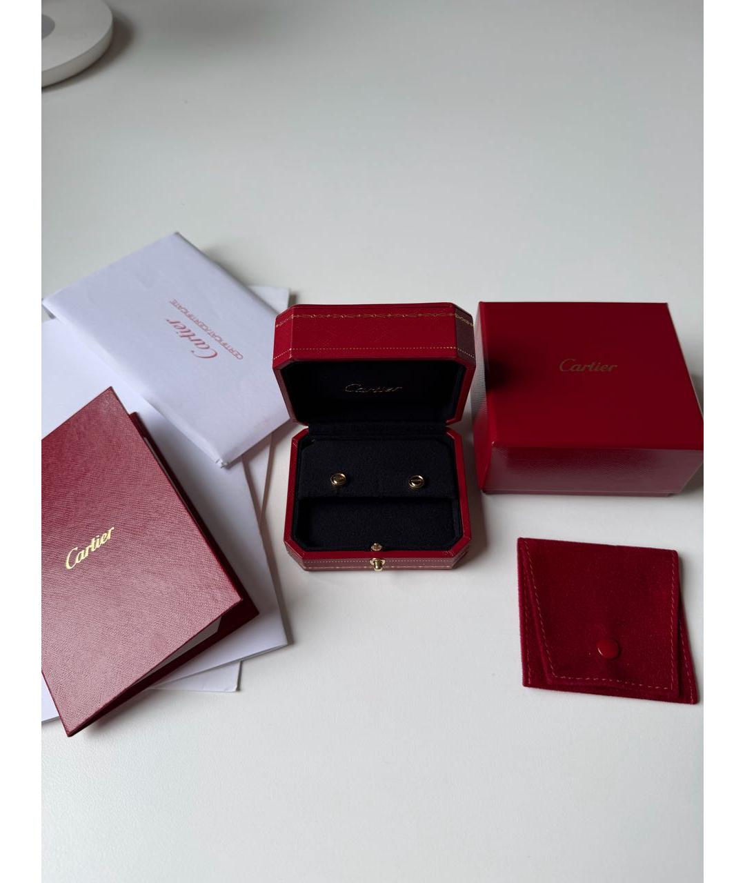 CARTIER Золотые серьги из желтого золота, фото 2