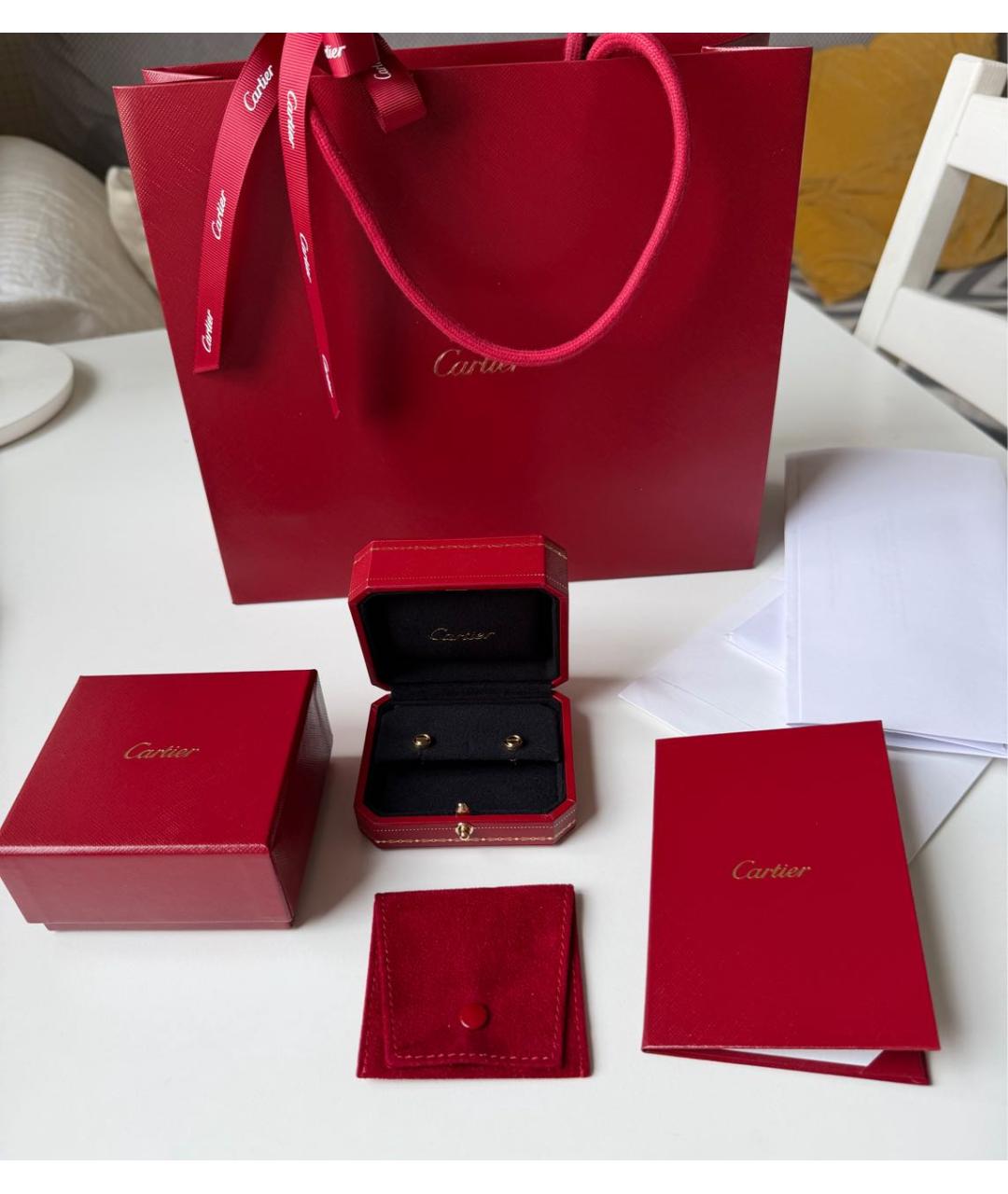 CARTIER Золотые серьги из желтого золота, фото 5
