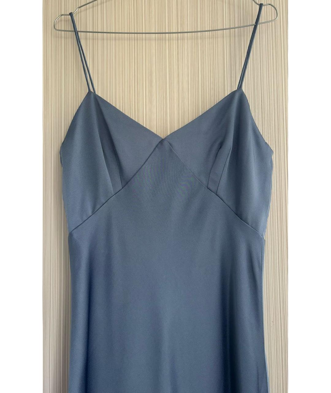 MAX MARA Голубое ацетатное вечернее платье, фото 2