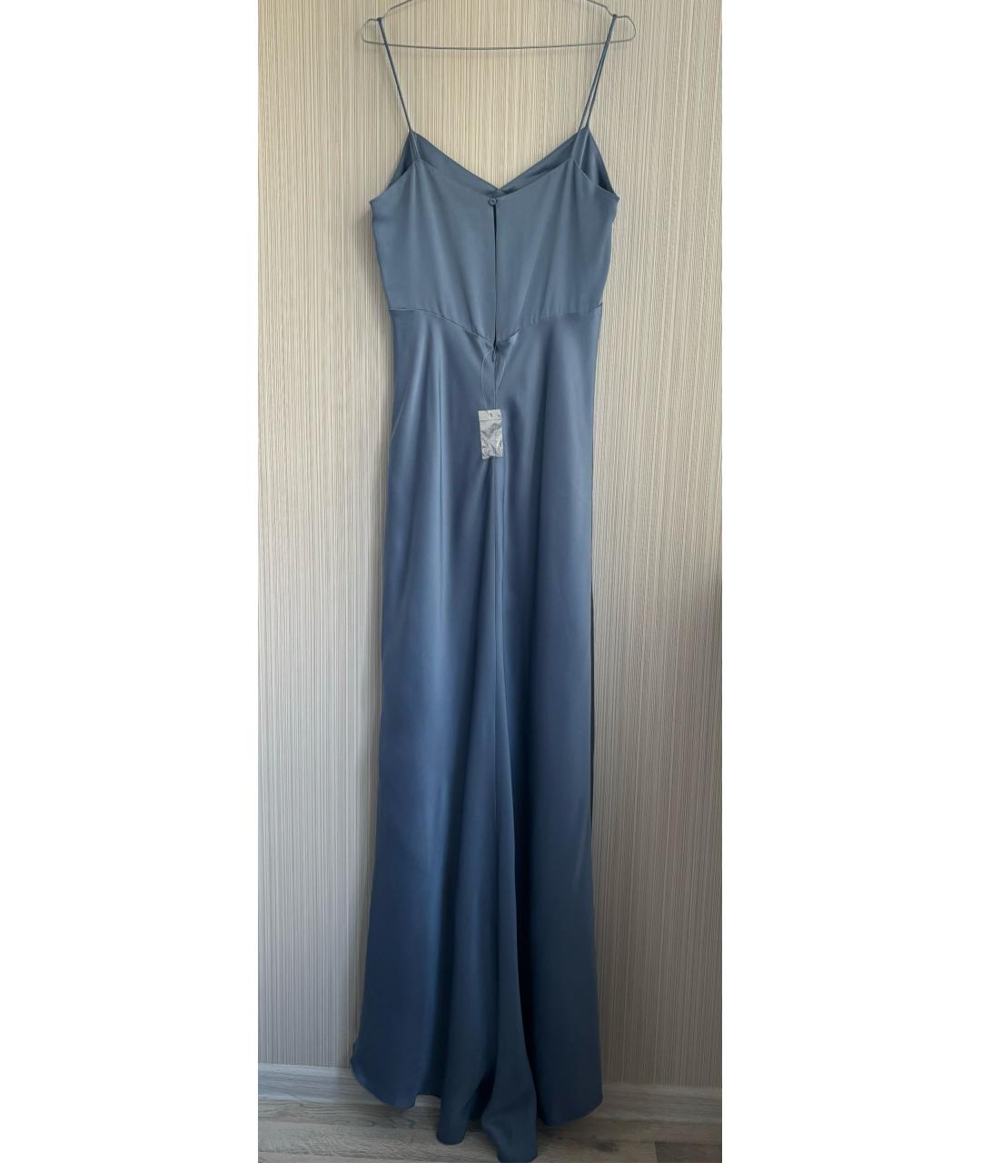 MAX MARA Голубое ацетатное вечернее платье, фото 4