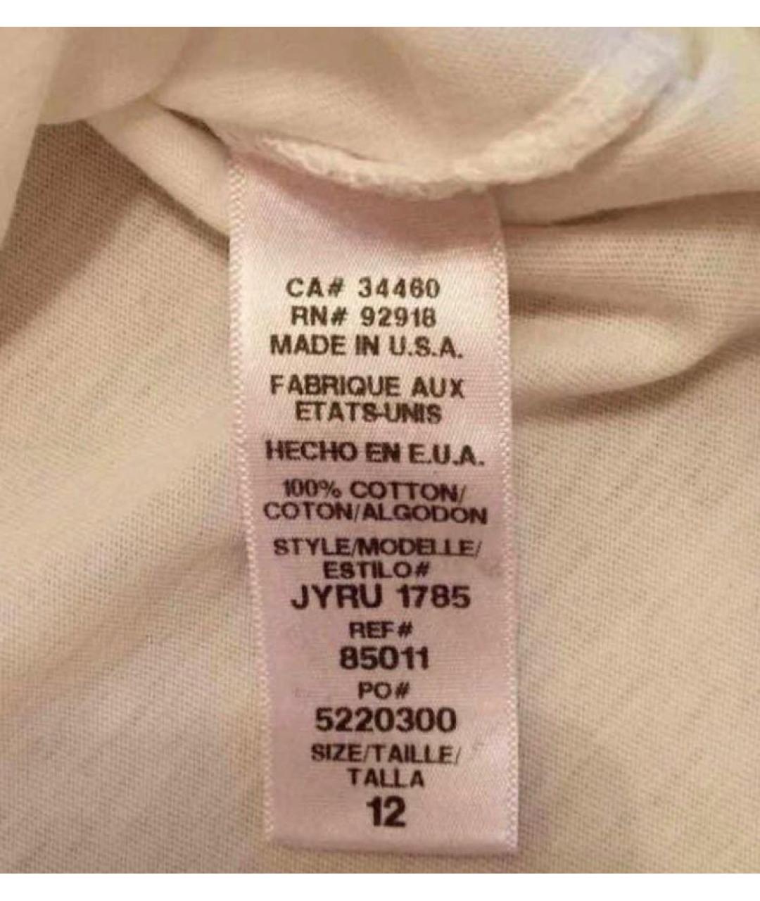 JUICY COUTURE Белый хлопковый детская футболка / топ, фото 3
