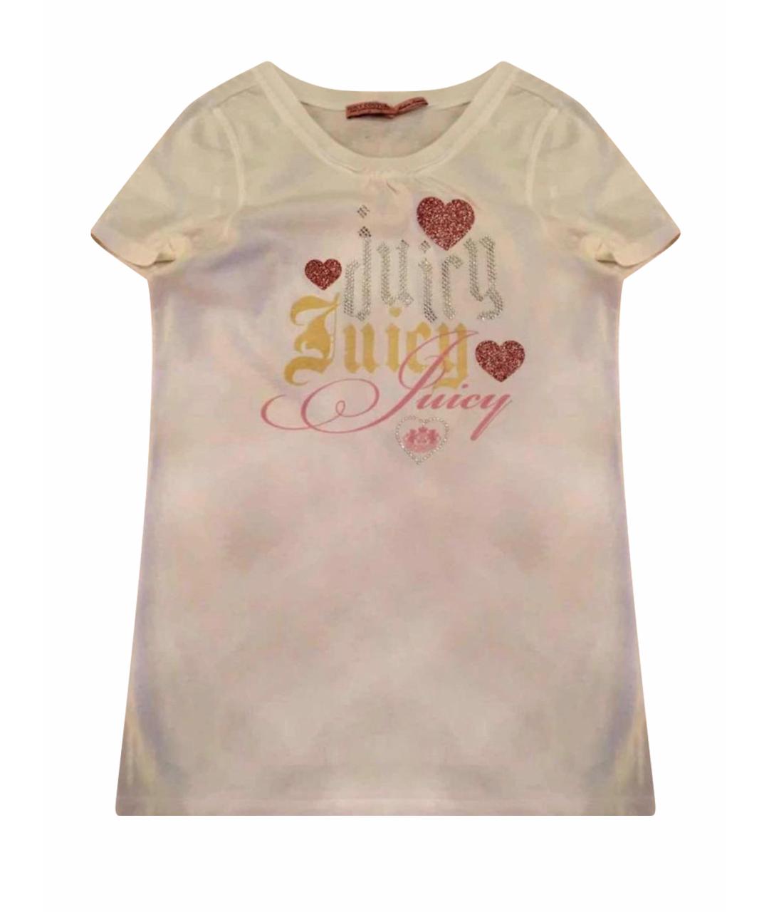 JUICY COUTURE Белый хлопковый детская футболка / топ, фото 1
