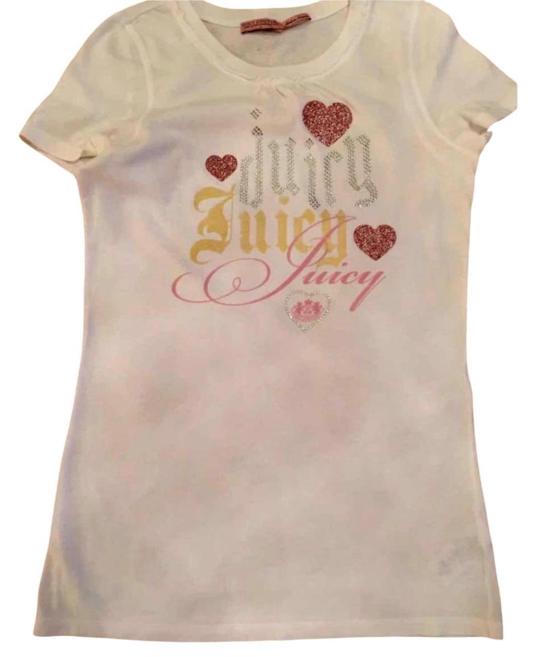 JUICY COUTURE Белый хлопковый детская футболка / топ, фото 5