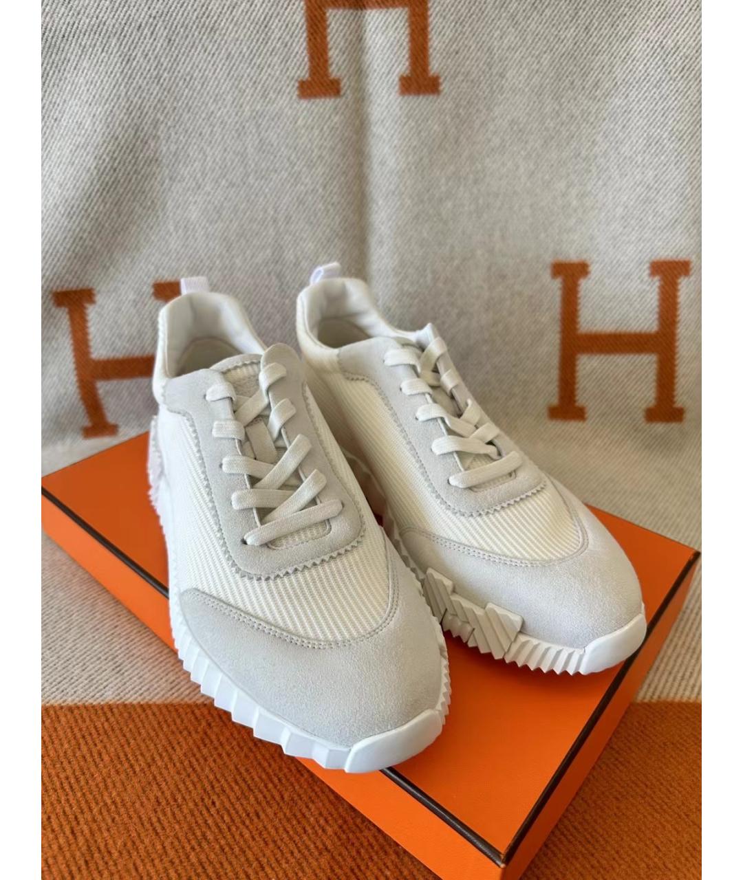 HERMES Белые кеды, фото 2