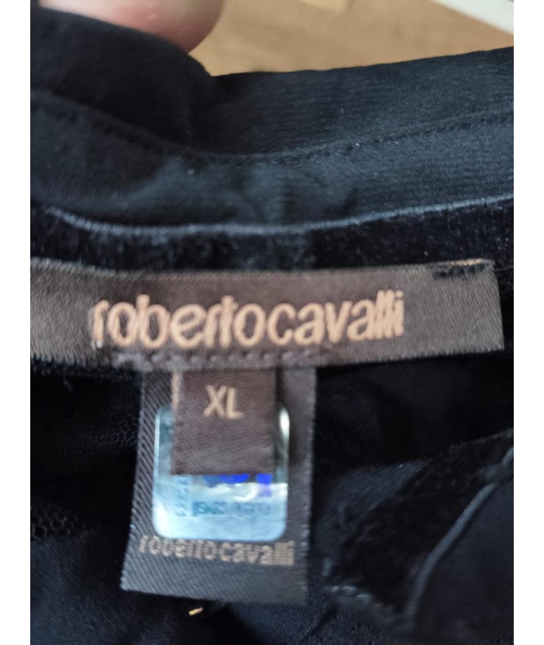 ROBERTO CAVALLI Черная вискозная блузы, фото 6
