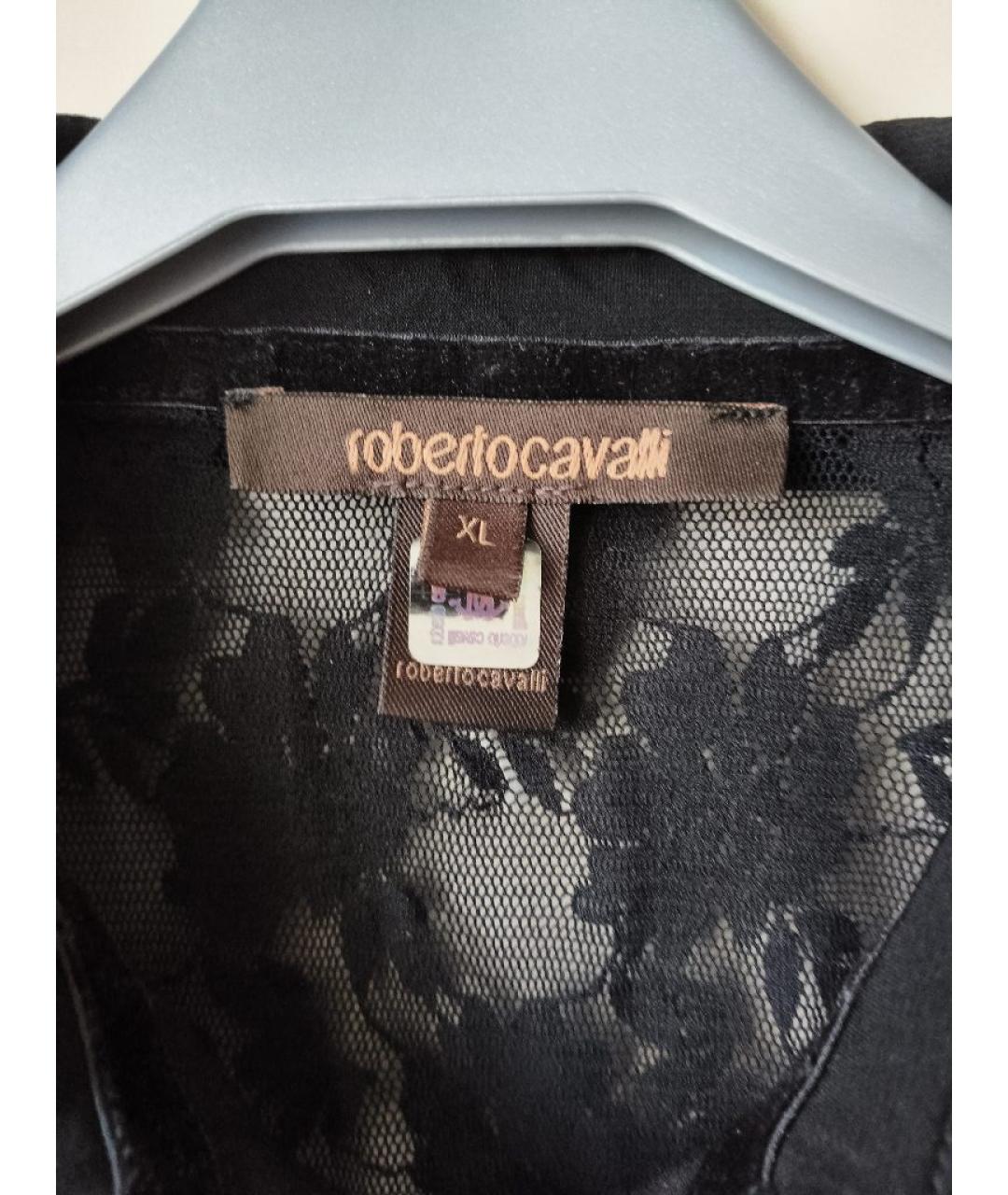 ROBERTO CAVALLI Черная вискозная блузы, фото 3