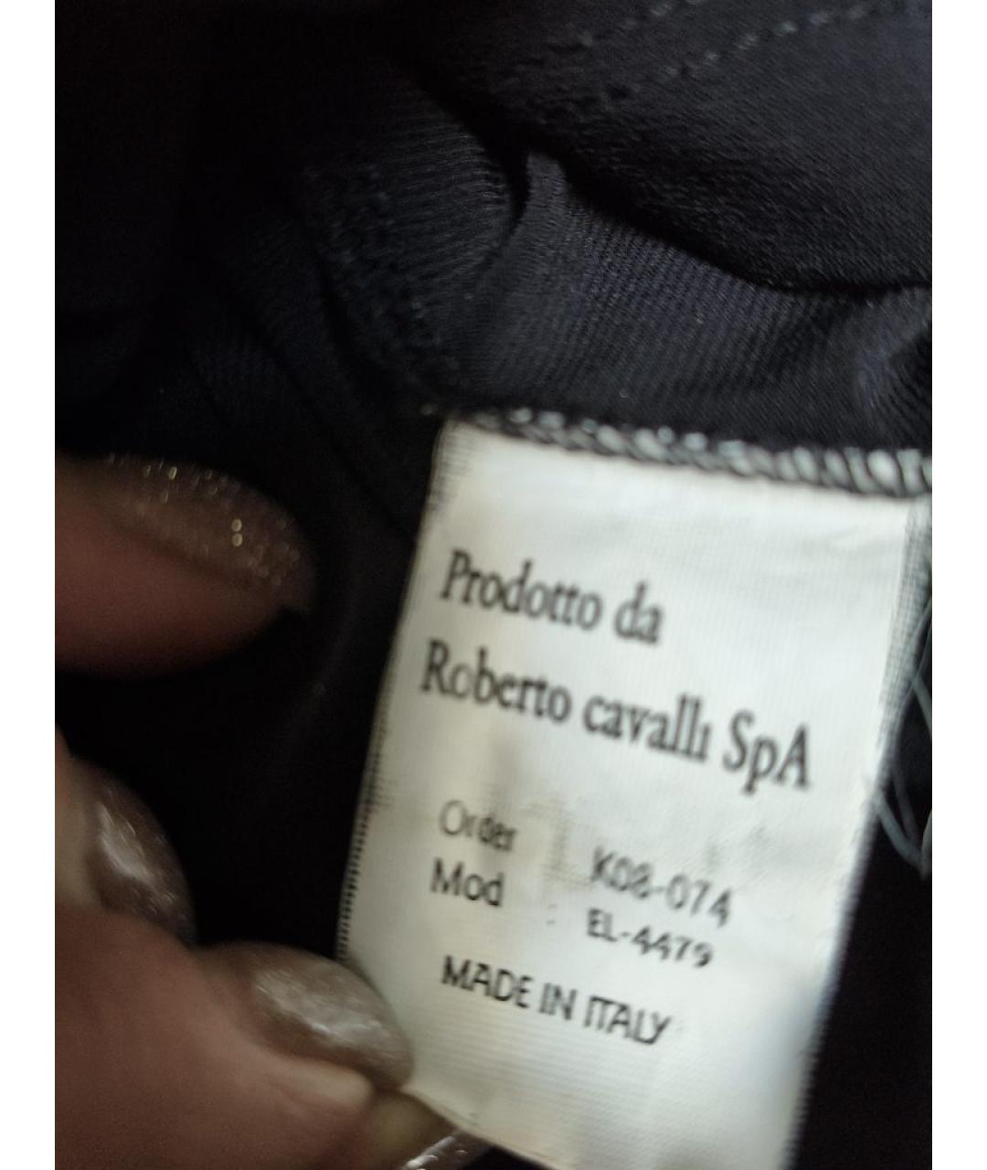 ROBERTO CAVALLI Черная вискозная блузы, фото 7