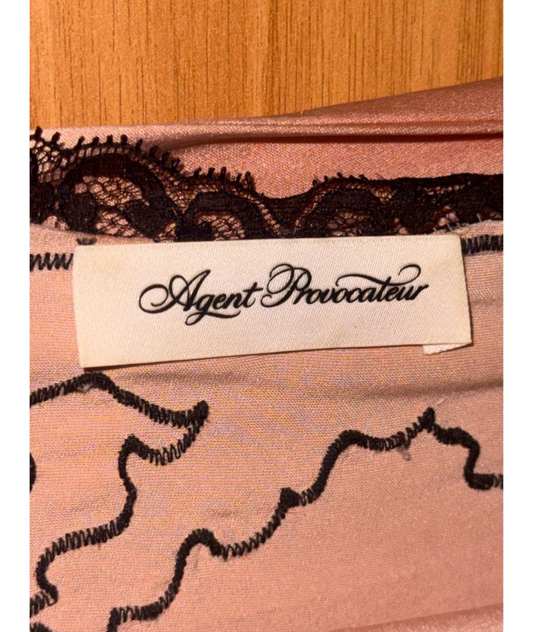 AGENT PROVOCATEUR Розовая шелковая пижама, фото 4