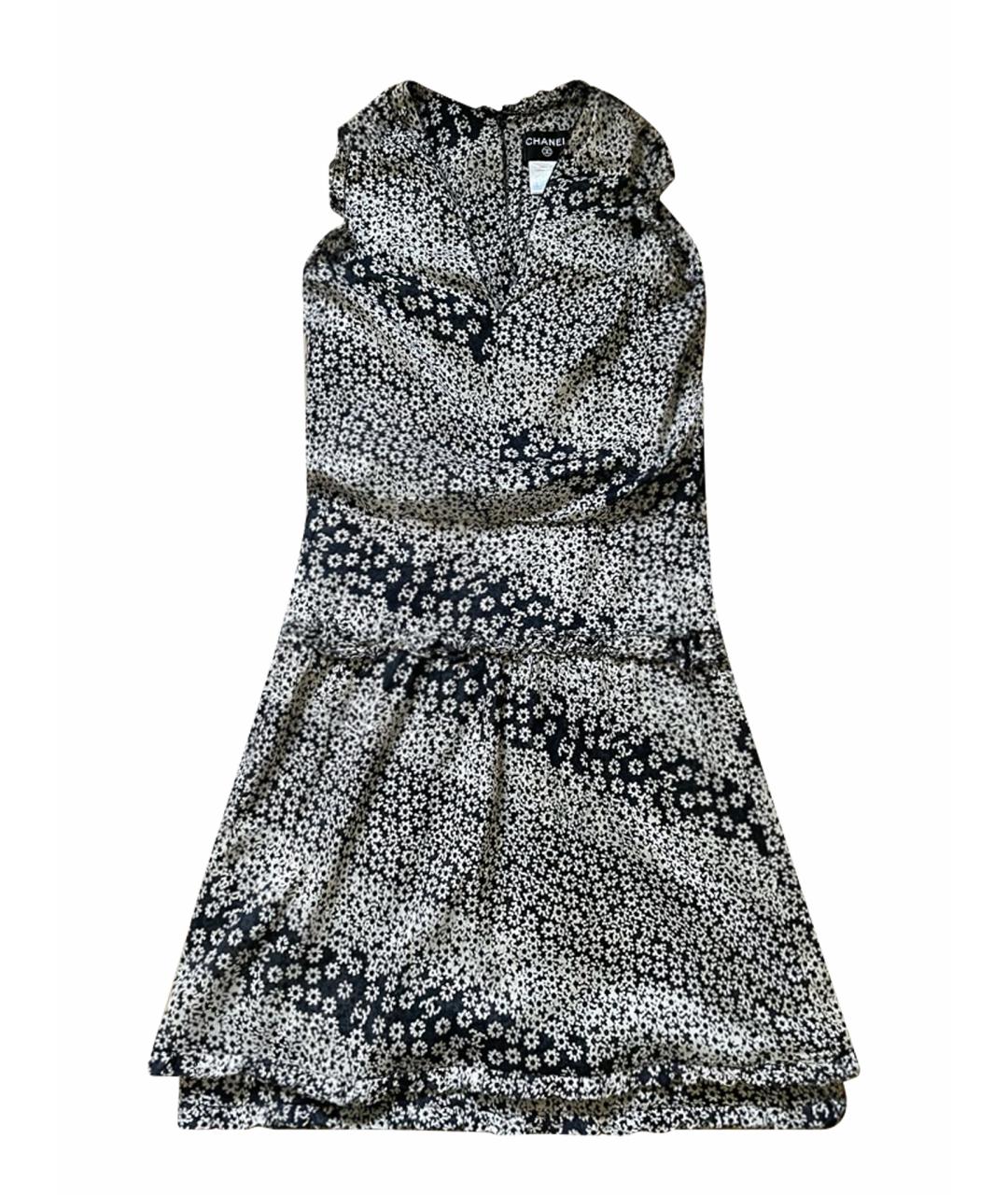 CHANEL Черное хлопковое повседневное платье, фото 1