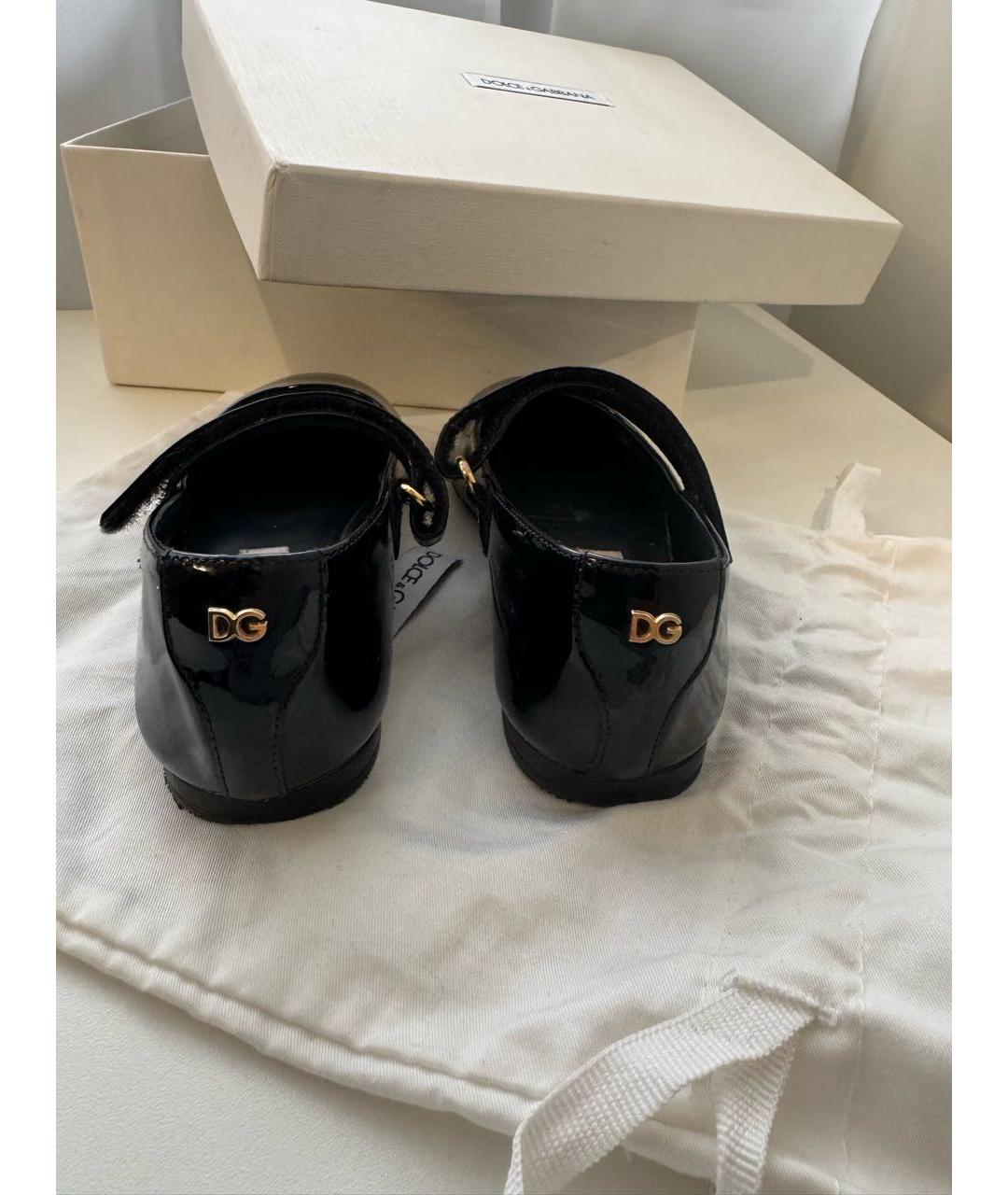 DOLCE&GABBANA Черные туфли из лакированной кожи, фото 4