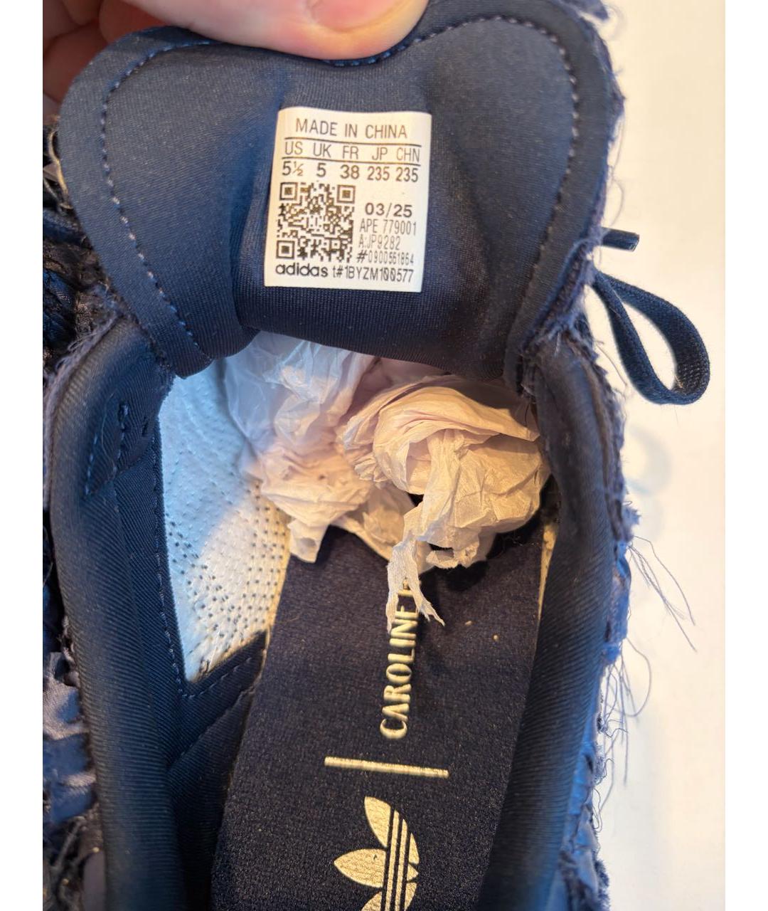 ADIDAS Синие текстильные кеды, фото 6