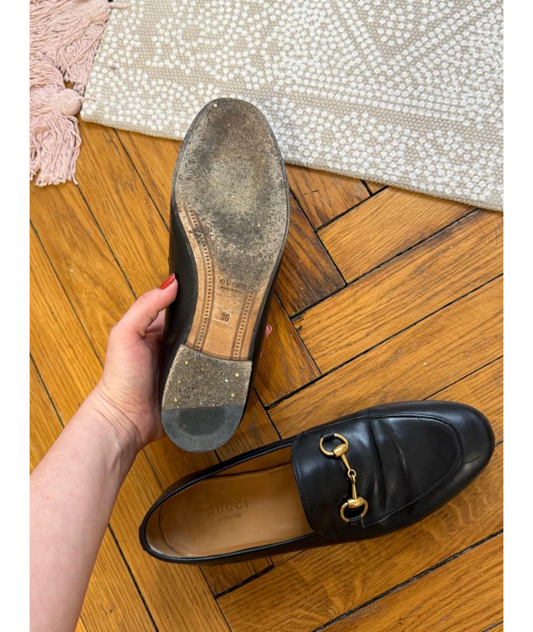 GUCCI Черные кожаные лоферы, фото 4