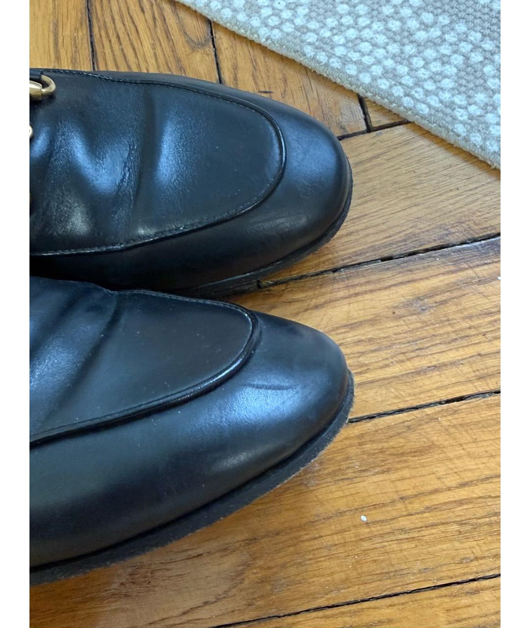 GUCCI Черные кожаные лоферы, фото 6