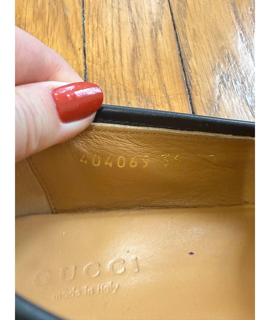 GUCCI Черные кожаные лоферы, фото 3