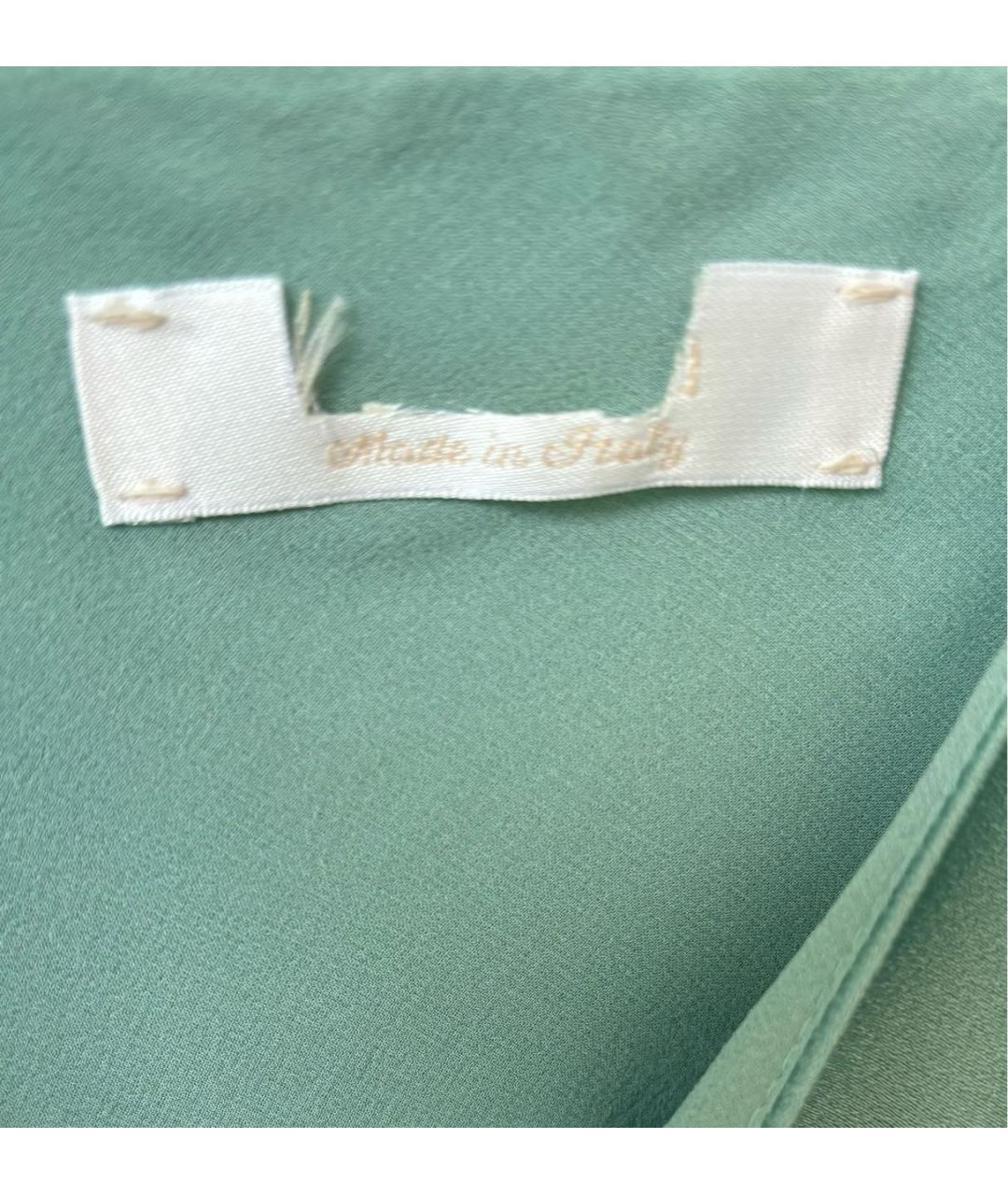 MAX MARA Бирюзовая ацетатная майка, фото 6