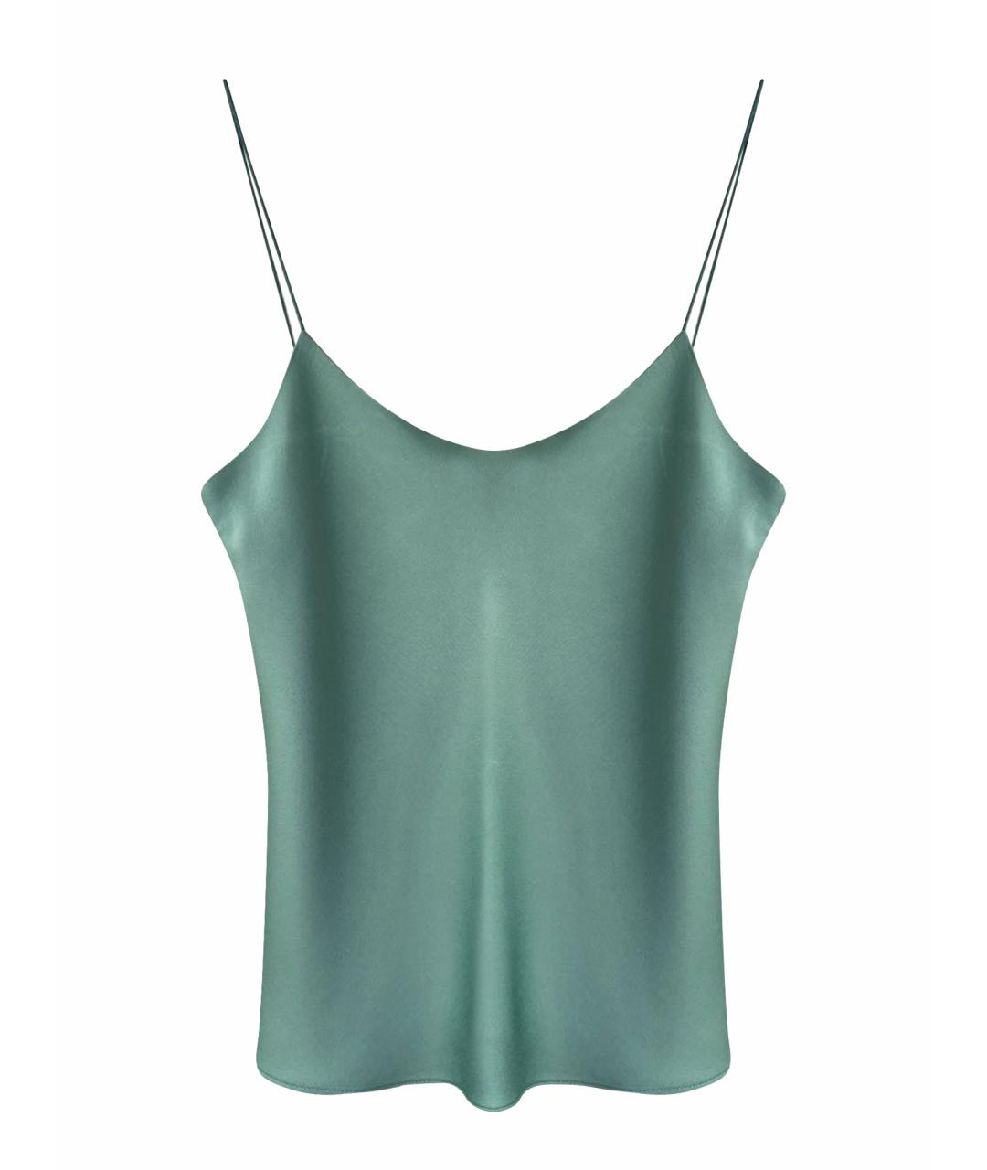 MAX MARA Бирюзовая ацетатная майка, фото 1