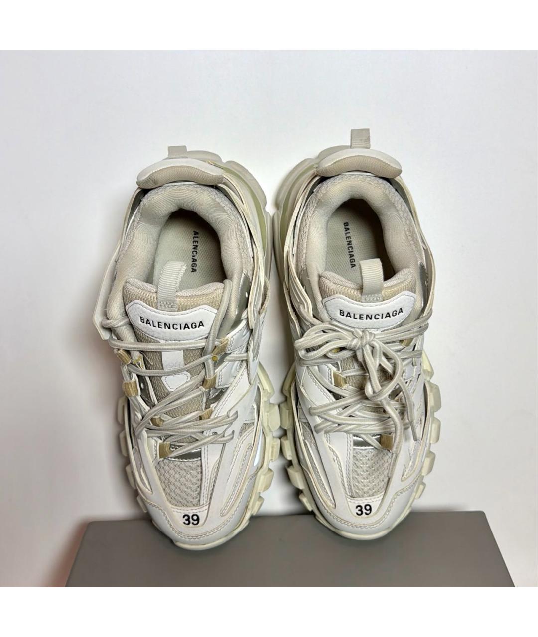 BALENCIAGA Белые кожаные кроссовки, фото 3
