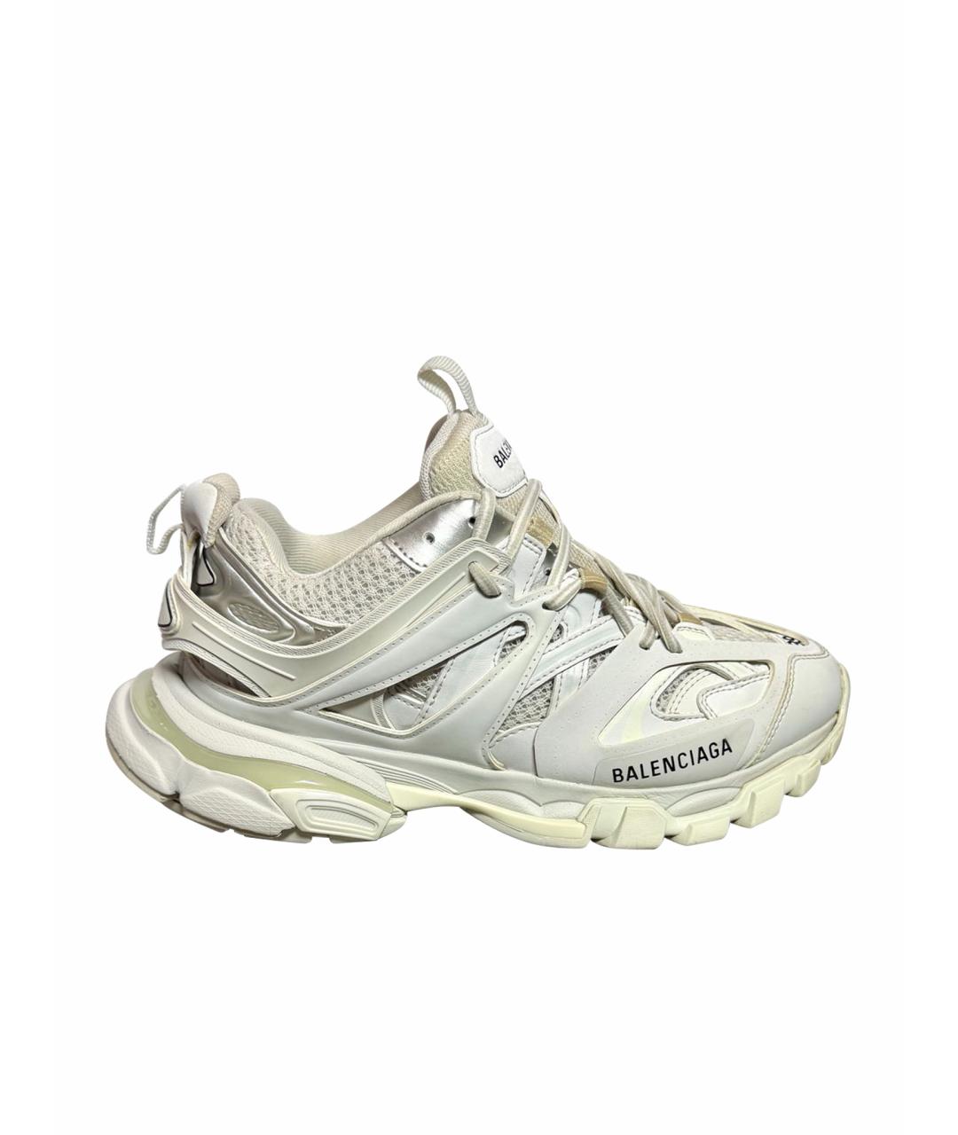 BALENCIAGA Белые кожаные кроссовки, фото 1