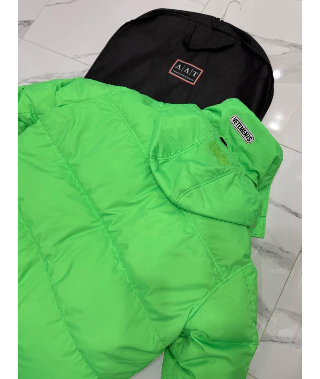 VETEMENTS Зеленый пуховик, фото 3