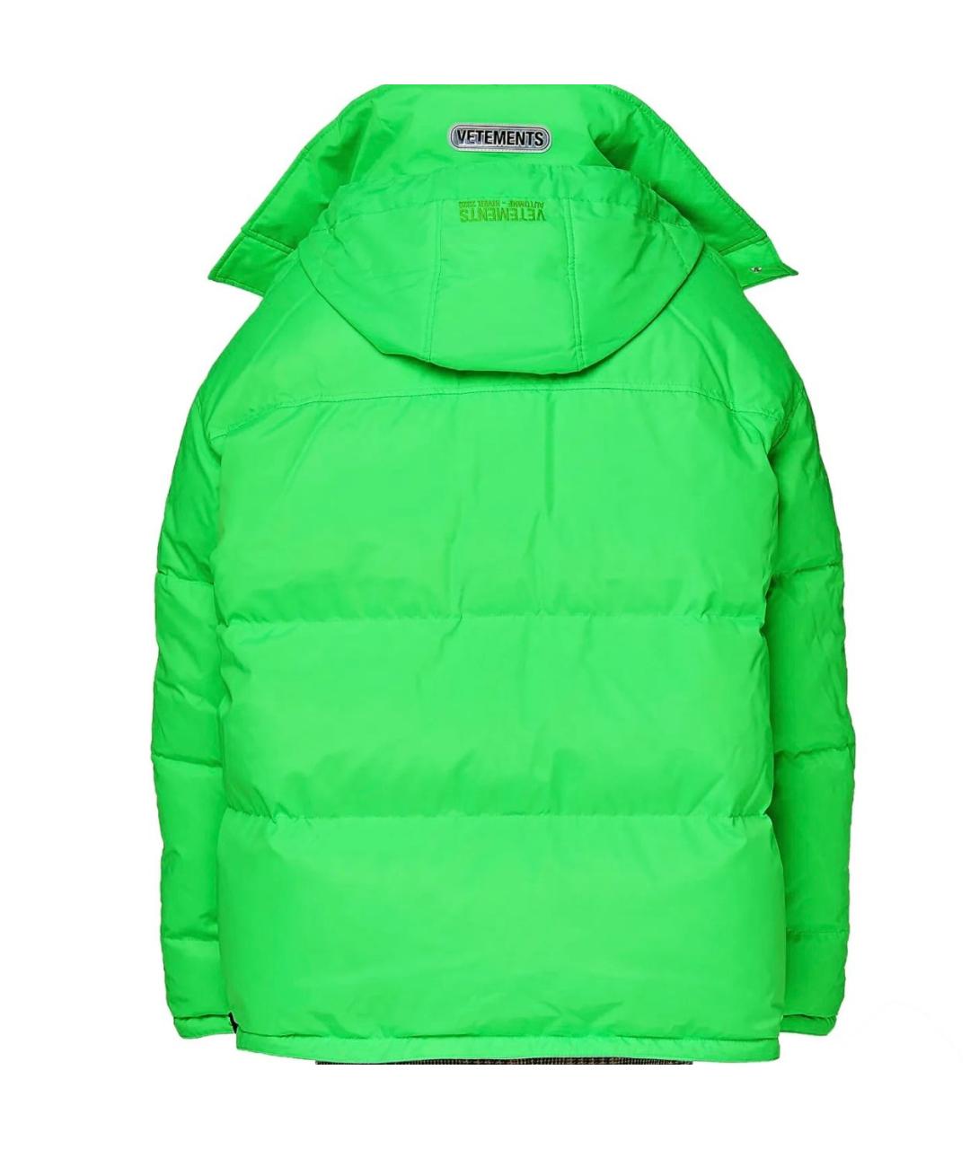 VETEMENTS Зеленый пуховик, фото 8