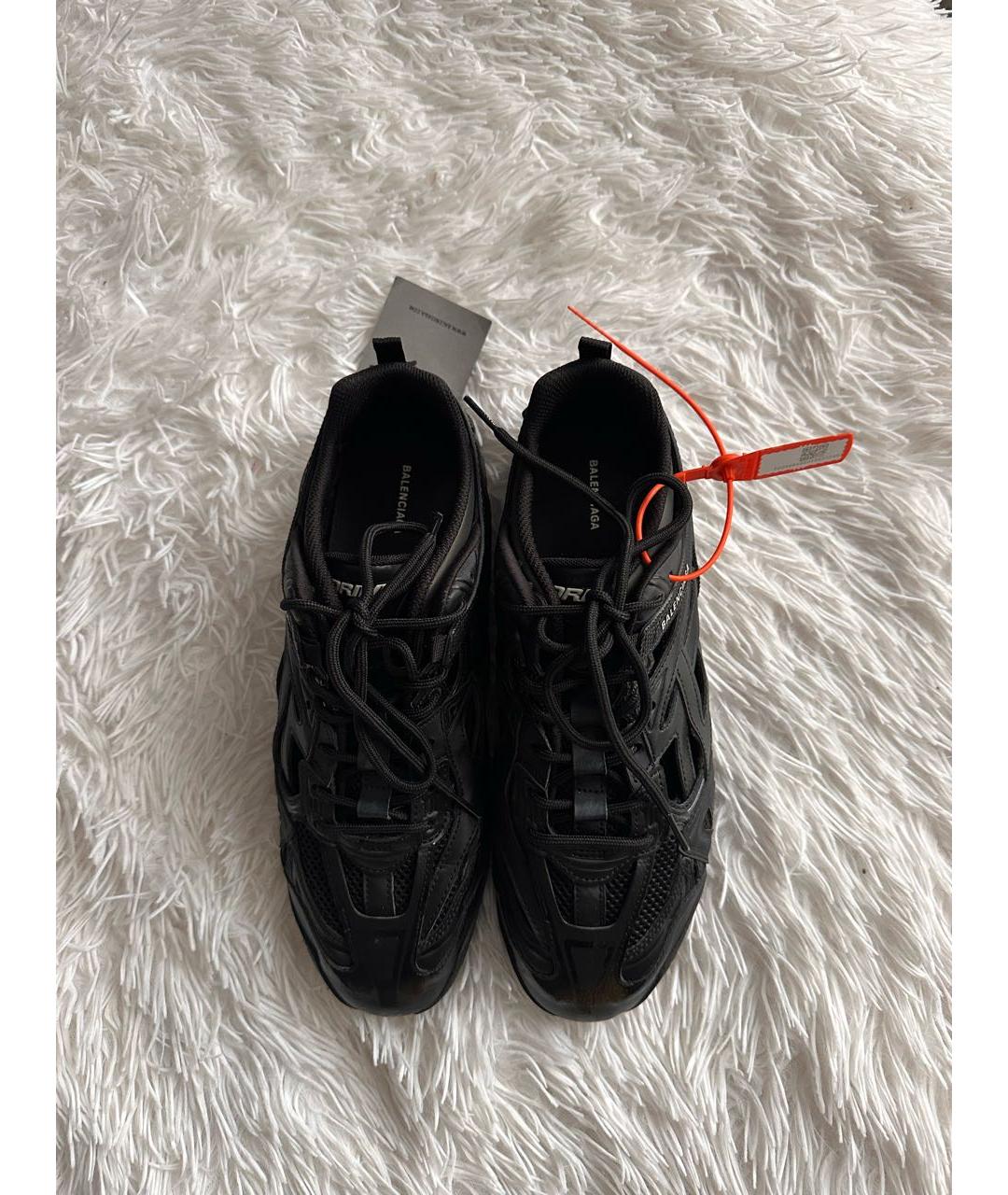 BALENCIAGA Черные текстильные низкие кроссовки / кеды, фото 2